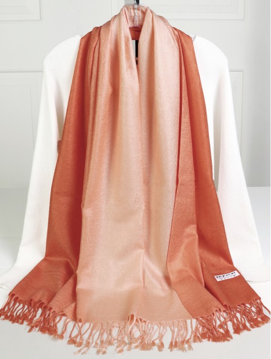 Solid Color Two-Tone Pashmina